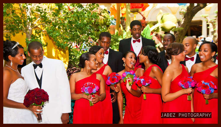 african wedding bridal party